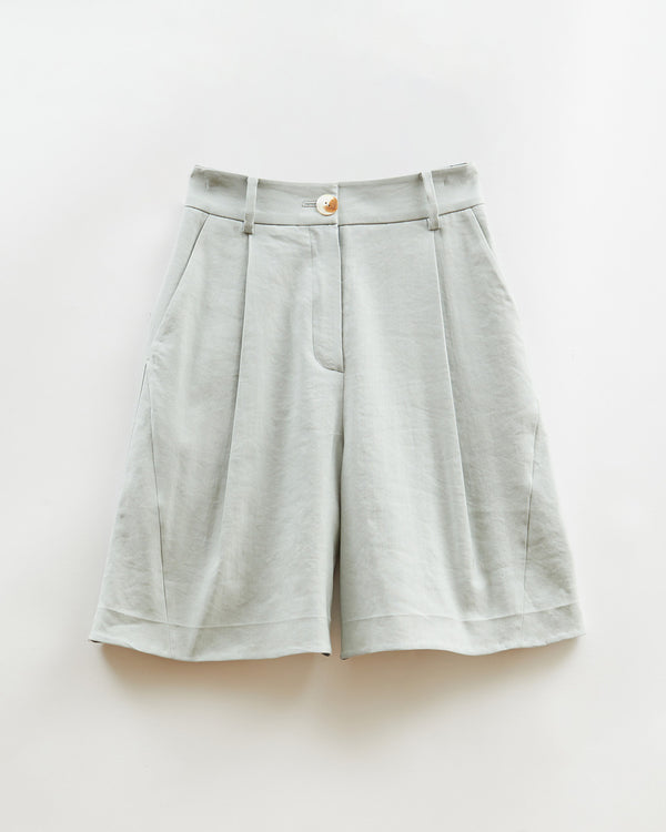 Rejina Pyo Doris Shorts Viscose Linen Blend Blue