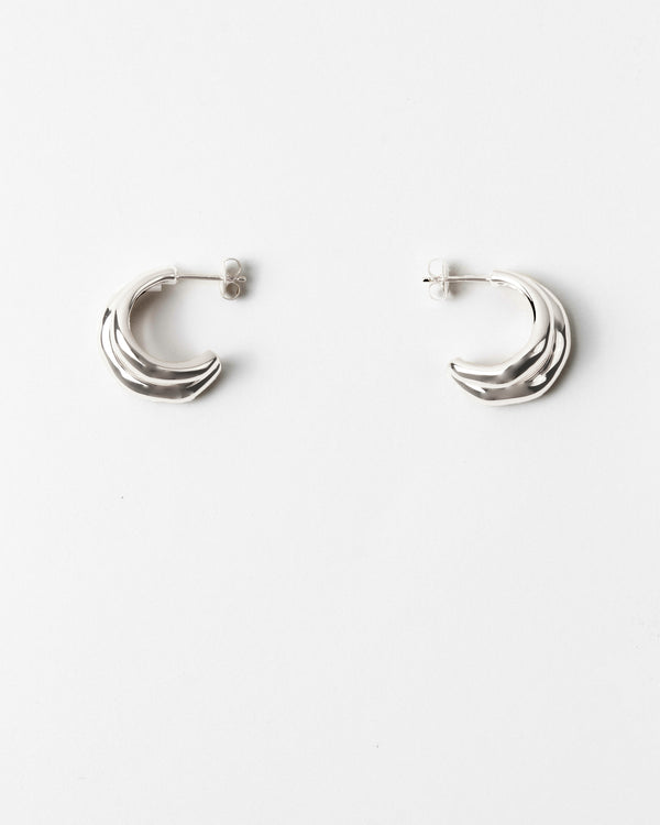 Rejina Pyo Double Hoops Silver Plated