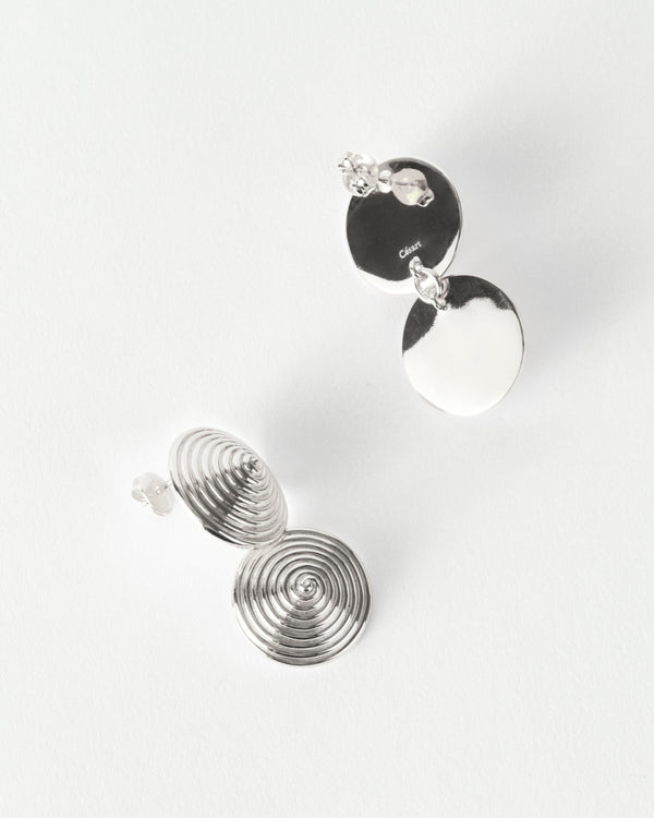 Rejina Pyo Double Spin Earrings Silver Plated