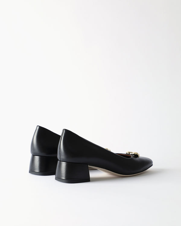 Rejina Pyo Doughnut Pumps Leather Nappa Black