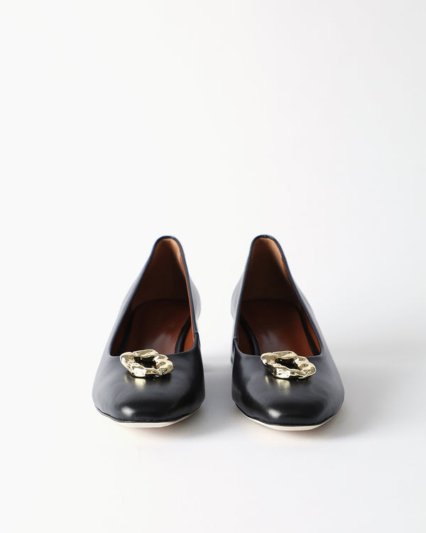 Rejina Pyo Doughnut Pumps Leather Nappa Black