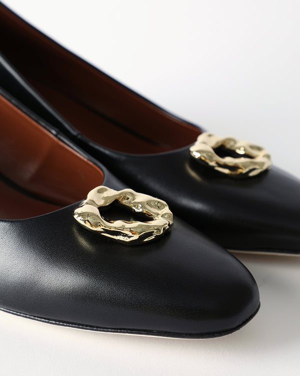 Rejina Pyo Doughnut Pumps Leather Nappa Black