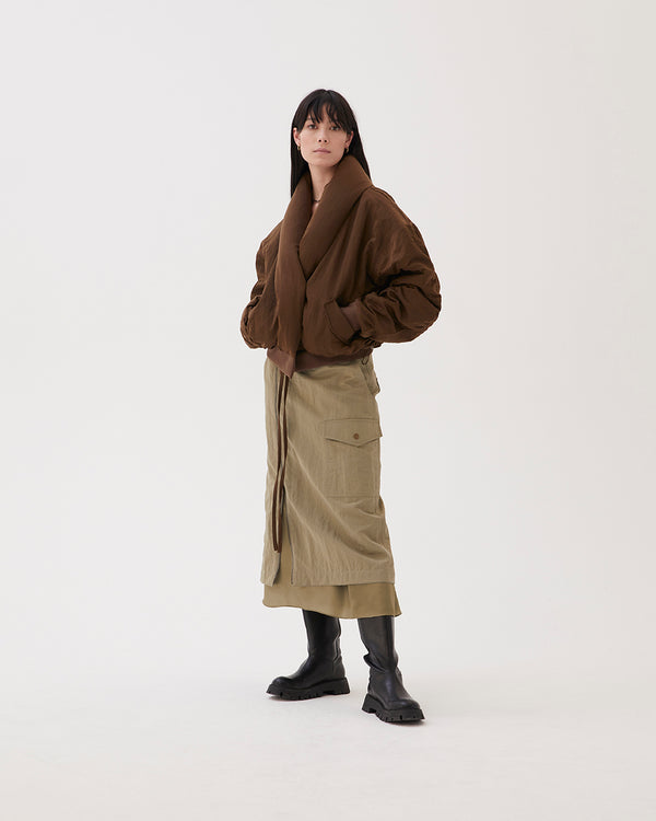 Rejina Pyo Duvet Jacket Nylon Brown