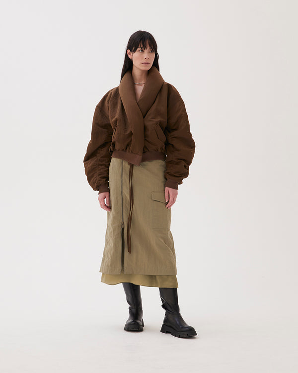 Rejina Pyo Duvet Jacket Nylon Brown