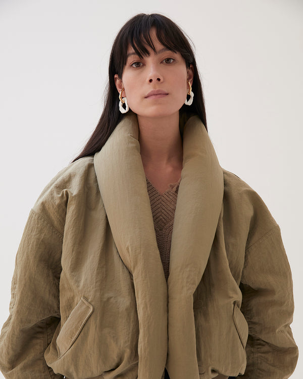Rejina Pyo Duvet Jacket Nylon Khaki