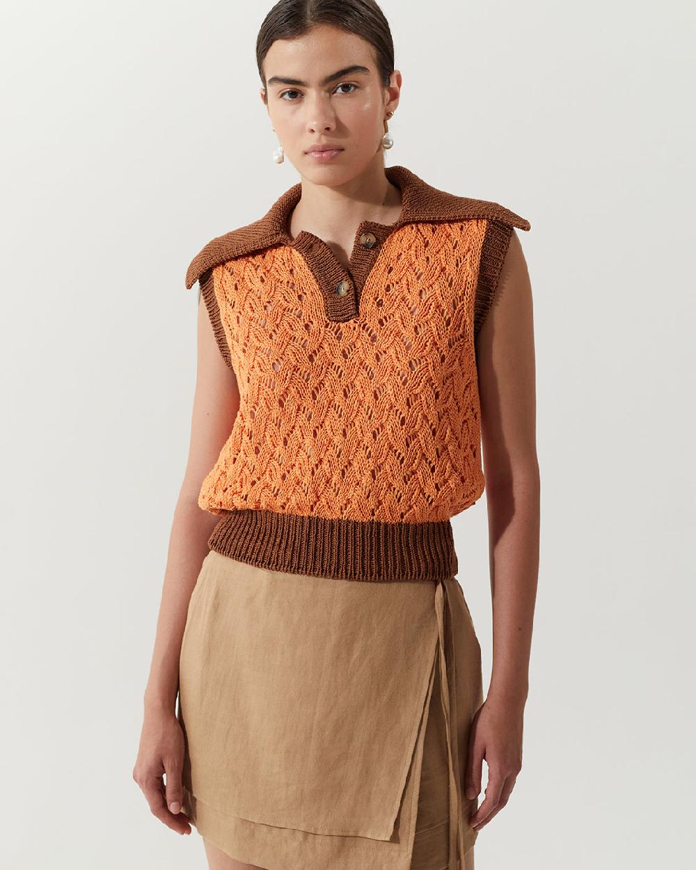 rejina pyo Elfie Vest Organic Cotton Orange