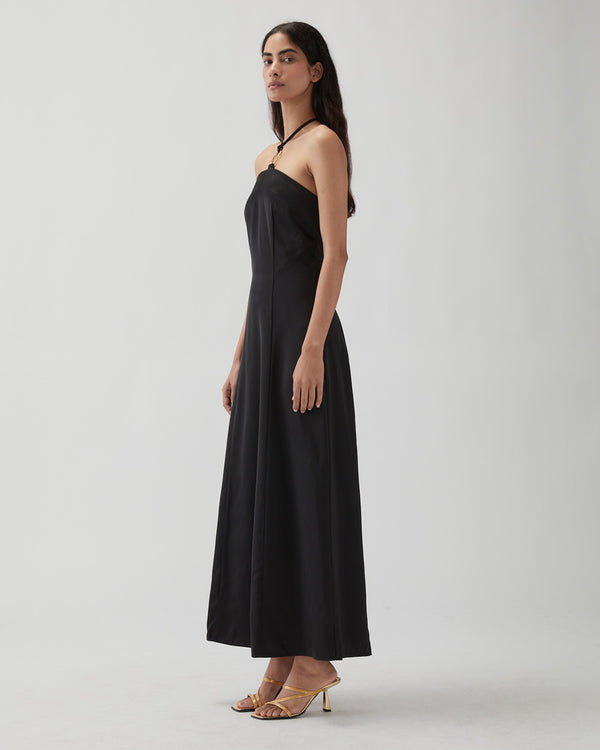 Rejina Pyo Ellison Dress Duchesse Satin Black