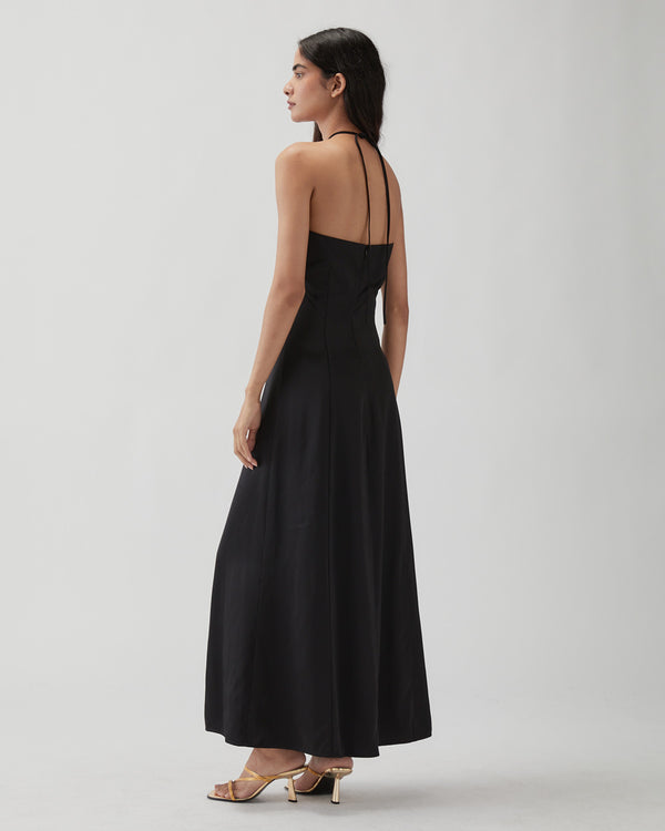 Rejina Pyo Ellison Dress Duchesse Satin Black