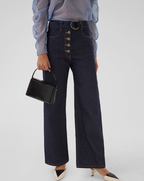 Rejina Pyo Emily Jeans Cotton Denim Dark Blue