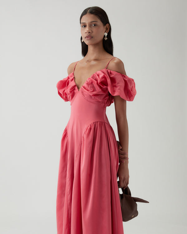 Rejina Pyo Erin Dress Viscose Blend Taffeta Pink