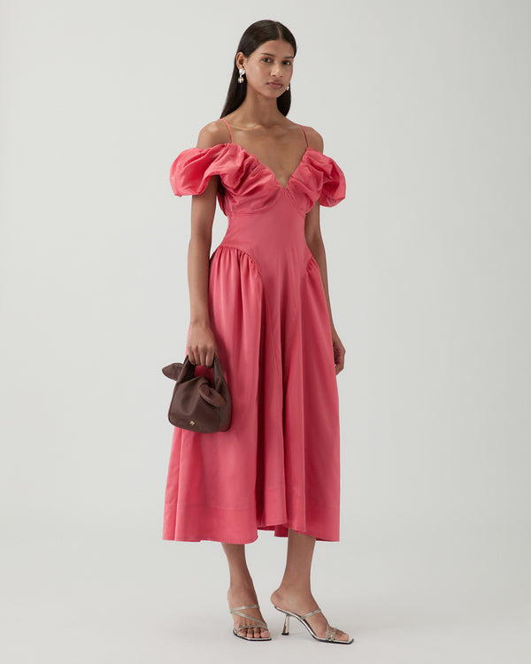 Rejina Pyo Erin Dress Viscose Blend Taffeta Pink