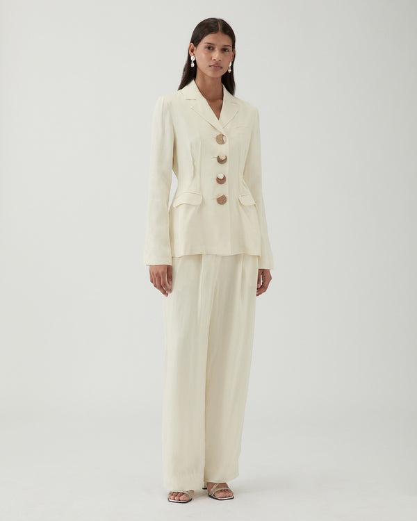 Rejina Pyo Etta Jacket Viscose Off-White