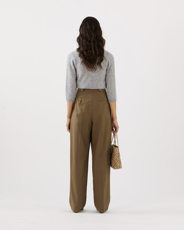 Rejina Pyo Eunah Trousers Wool Blend Olive