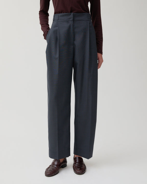 Rejina Pyo Eunah Trousers Wool Blend Suiting Slate