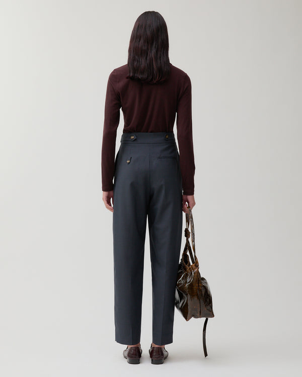 Rejina Pyo Eunah Trousers Wool Blend Suiting Slate