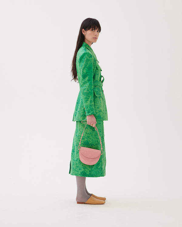 Rejina Pyo Felix Jacket Faux Leather Green