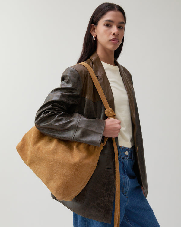 Rejina Pyo Felix Tote Suede Tan