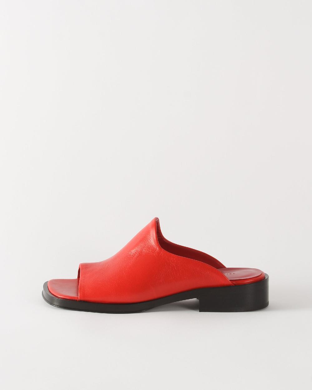 rejina pyo Flat Mule Leather Rosso