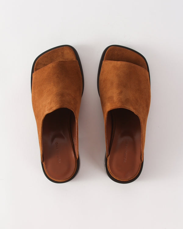 Rejina Pyo Flat Mule Suede Tan