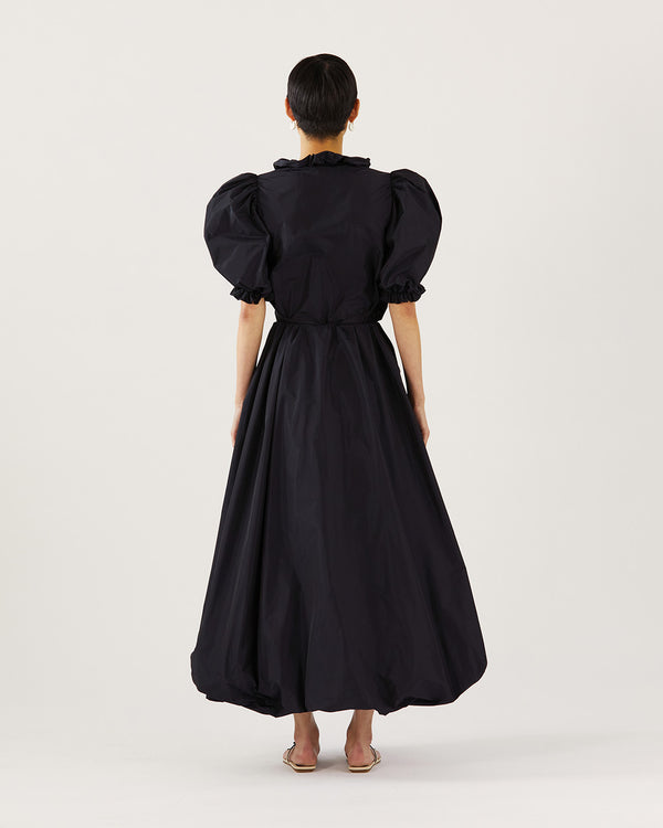 Rejina Pyo Flora Skirt Recycled Blend Taffeta Navy