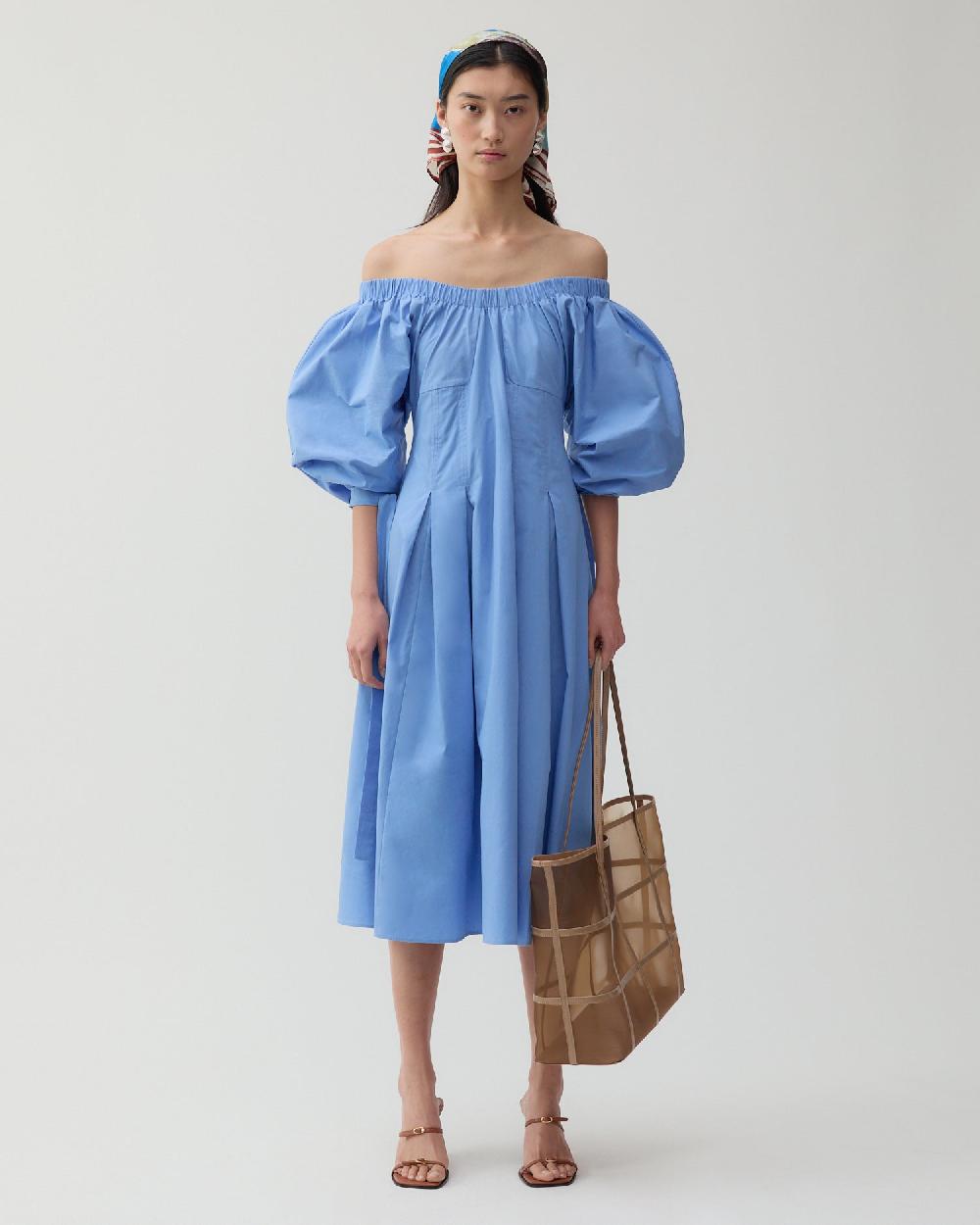 rejina pyo Greta Dress Organic Cotton Blue