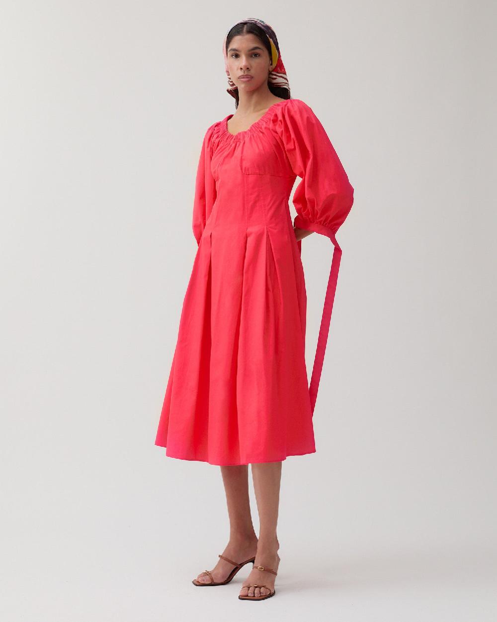 rejina pyo Greta Dress Organic Cotton Red