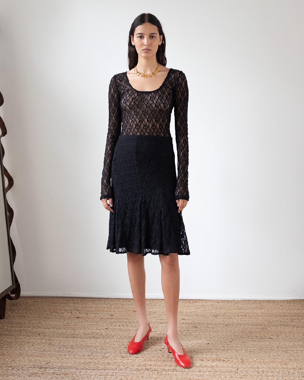 rejina pyo Hadley Top Lace Black
