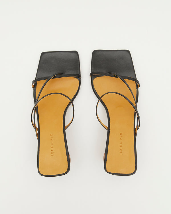 Rejina Pyo Harley Heeled Sandal 65mm Leather Black