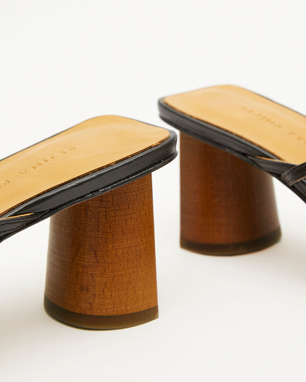 Rejina Pyo Harley Heeled Sandal 65mm Leather Black