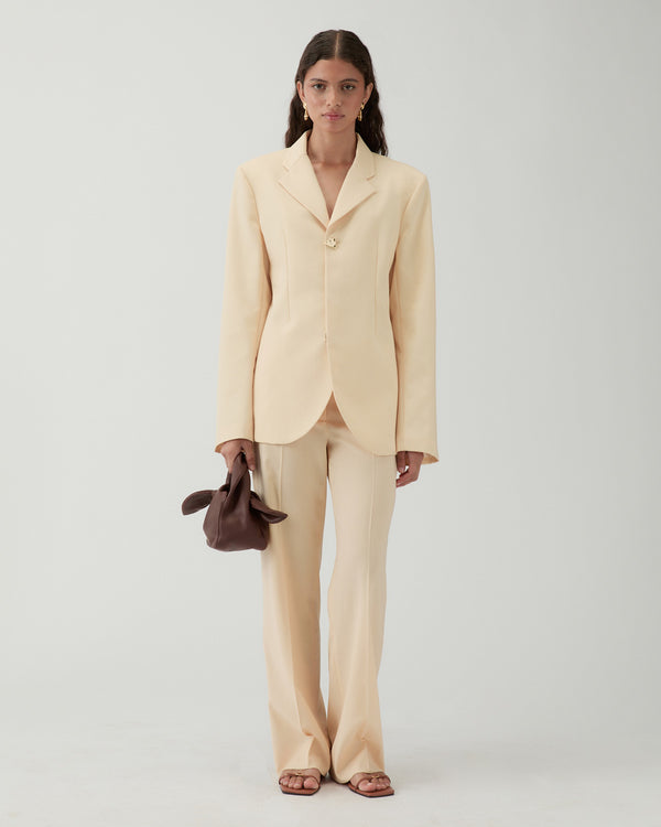Rejina Pyo Isla Blazer Wool Blend Suiting Butter