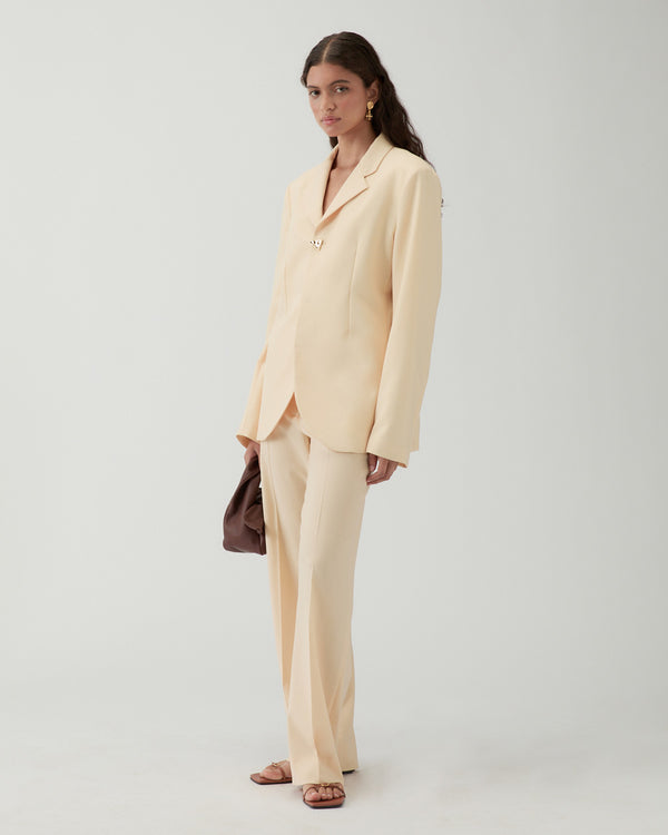 Rejina Pyo Isla Blazer Wool Blend Suiting Butter