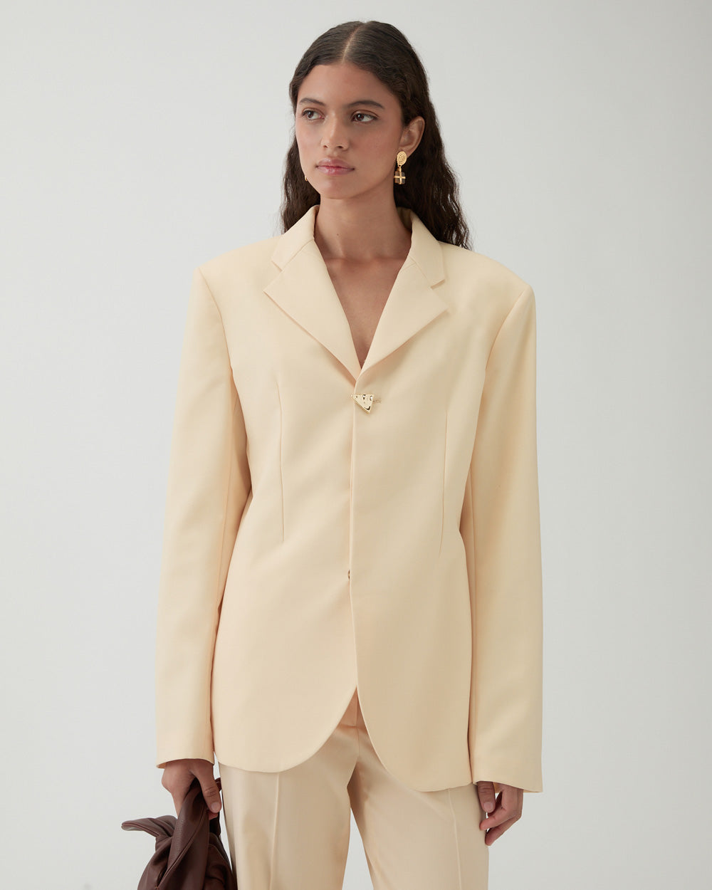 rejina pyo Isla Blazer Wool Blend Suiting Butter