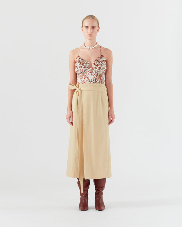 Rejina Pyo Isra Skirt Wool Blend Shortbread