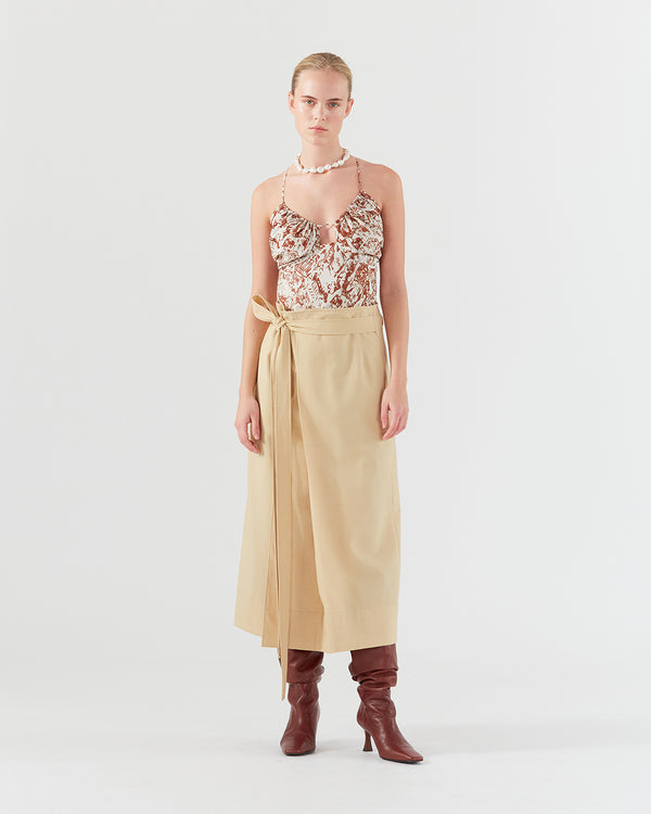 Rejina Pyo Isra Skirt Wool Blend Shortbread