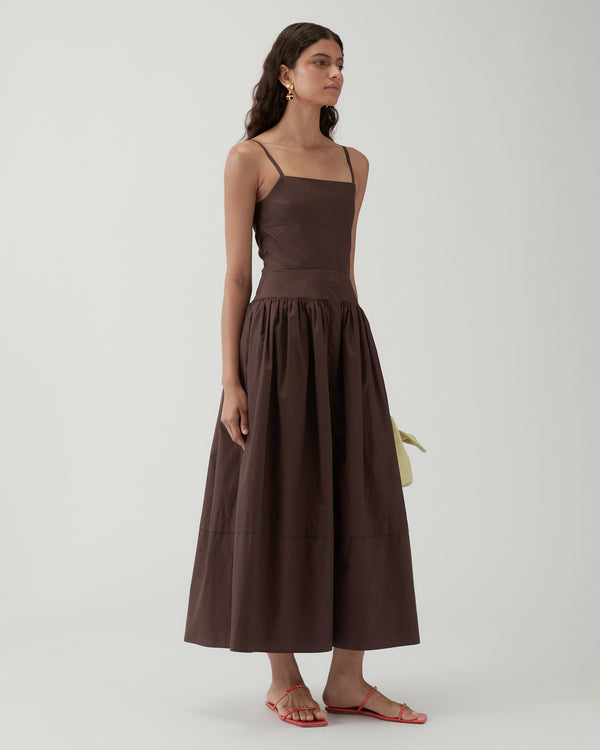 Rejina Pyo Issy Dress Cotton Brown