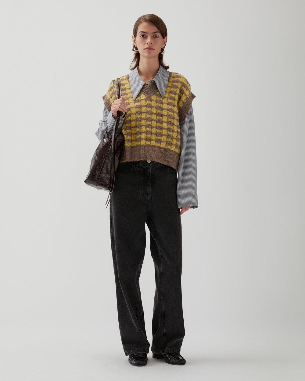 rejina pyo Jamie Vest Alpaca Blend Yellow