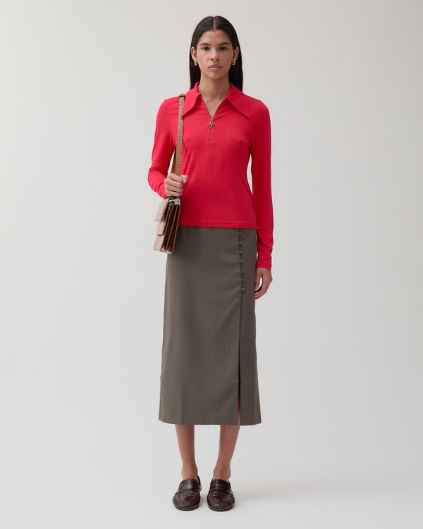 Rejina Pyo Jasmine Top Jersey Red