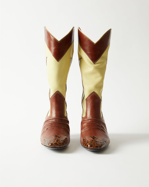 Rejina Pyo Jessie Boots Leather Butter Yellow