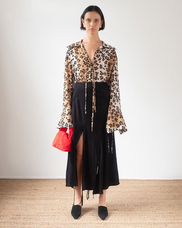 Rejina Pyo Joey Skirt Crepe Twill Viscose Black