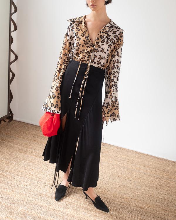 Rejina Pyo Joey Skirt Crepe Twill Viscose Black