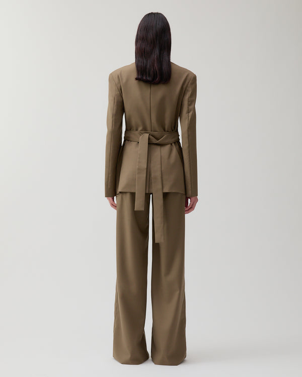 Rejina Pyo Johanna Blazer Wool Blend Olive