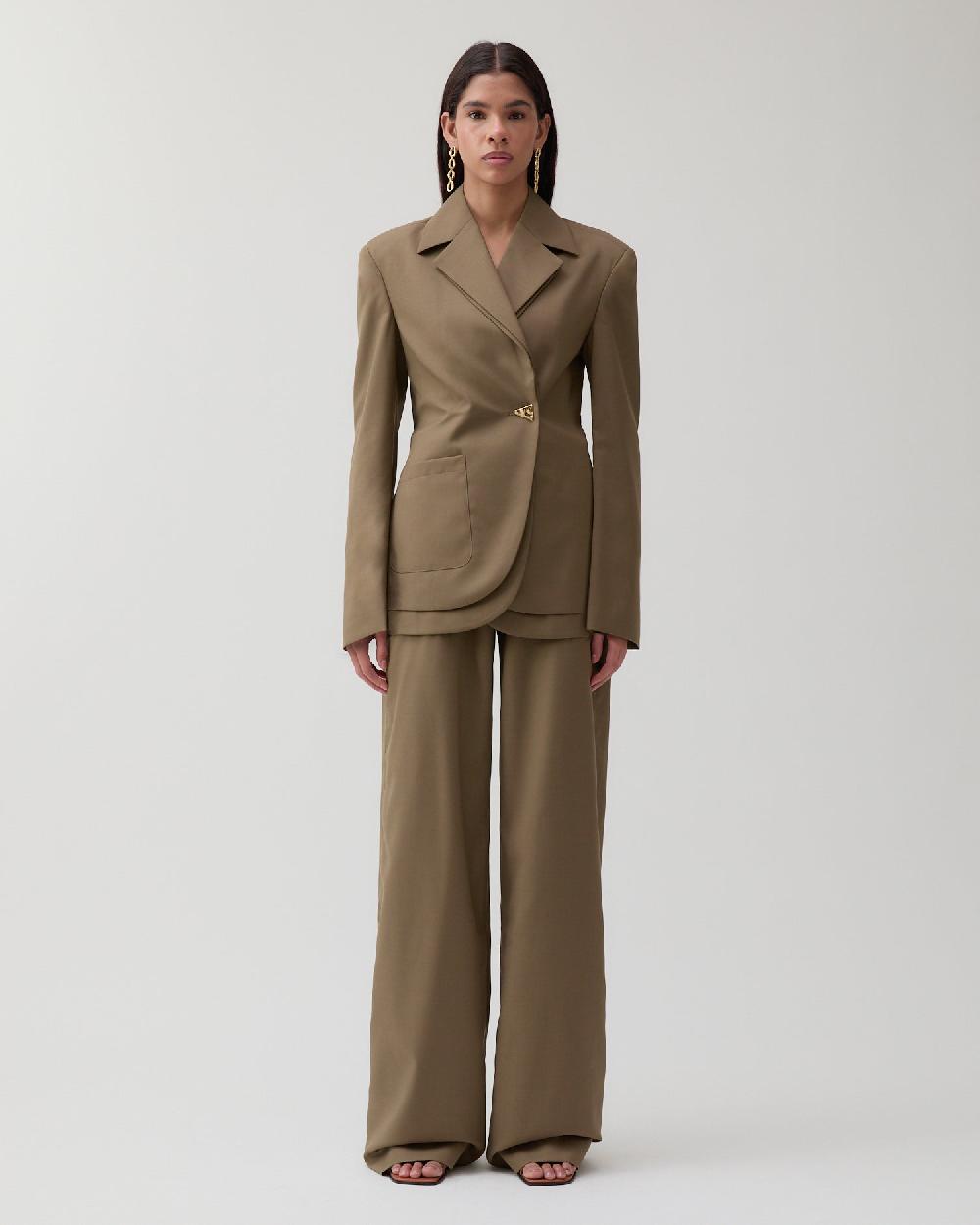 rejina pyo Johanna Blazer Wool Blend Olive