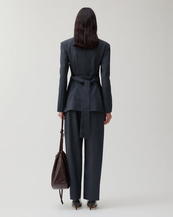 Rejina Pyo Johanna Blazer Wool Blend Suiting Slate