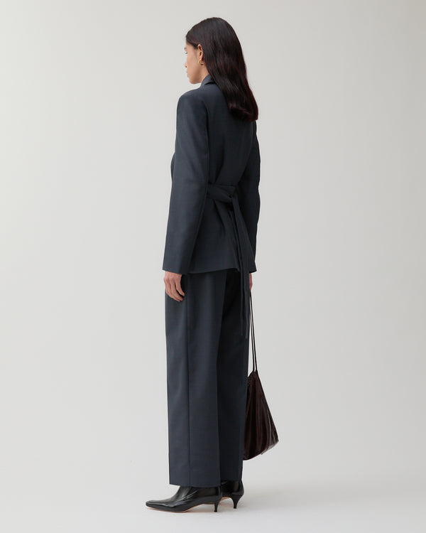 Rejina Pyo Johanna Blazer Wool Blend Suiting Slate