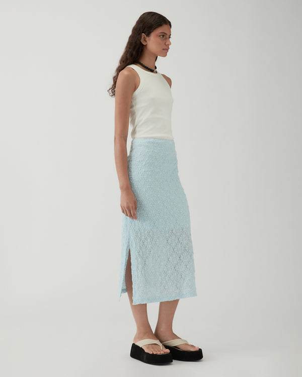 Rejina Pyo Justine Skirt Lace Floral Blue