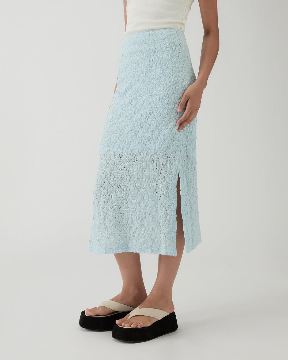 rejina pyo Justine Skirt Lace Floral Blue