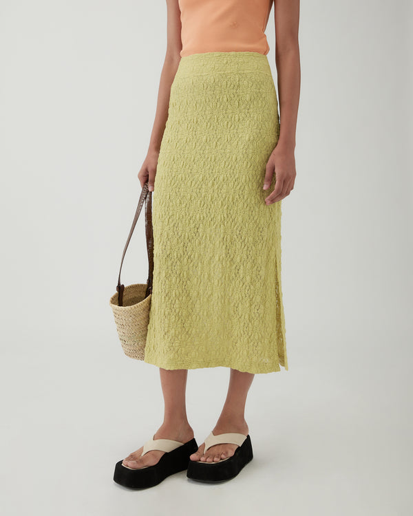 Rejina Pyo Justine Skirt Lace Floral Lime