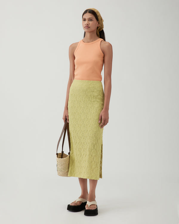 Rejina Pyo Justine Skirt Lace Floral Lime