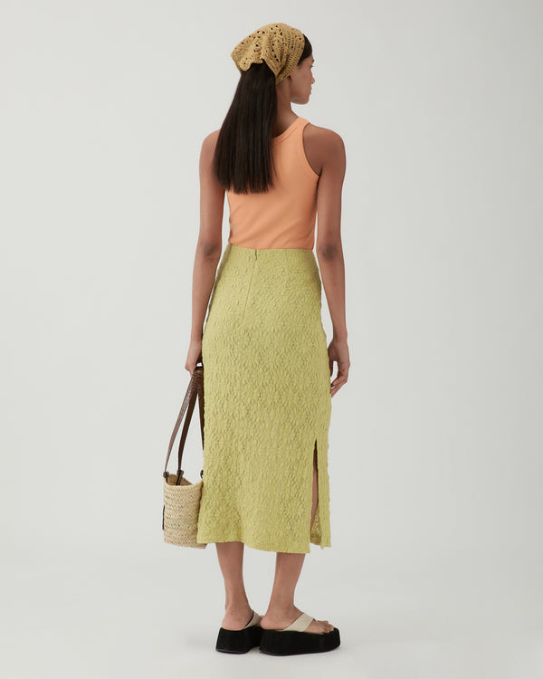 Rejina Pyo Justine Skirt Lace Floral Lime