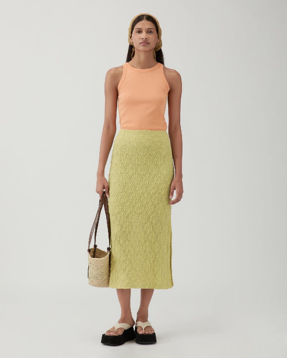 rejina pyo Justine Skirt Lace Floral Lime